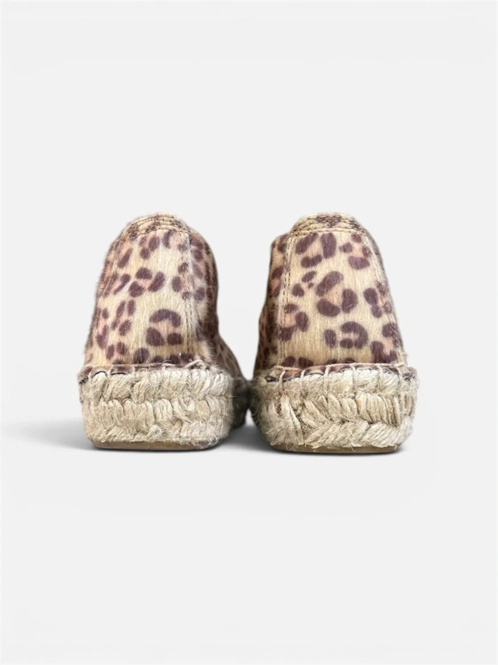 Billabong Faux Fur Leopard Print Espadrilles Size 7